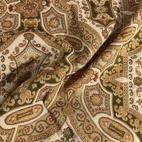 Burch Morton Olive Designer Tapestry Upholstery Fabric