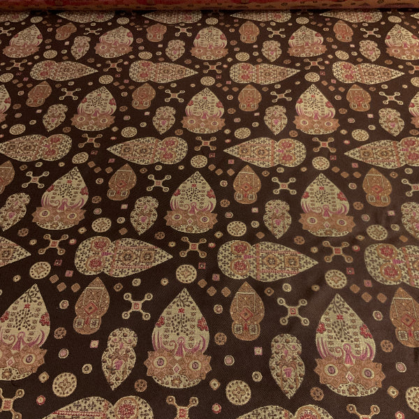 Burch Ned Berry Burgundy Geometric Upholstery Fabric