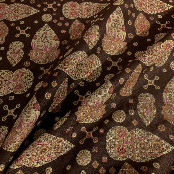 Burch Ned Berry Burgundy Geometric Upholstery Fabric