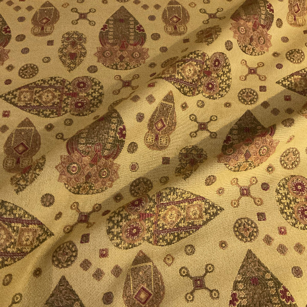 Burch Ned Dijon Khaki Beige Geometric Upholstery Fabric