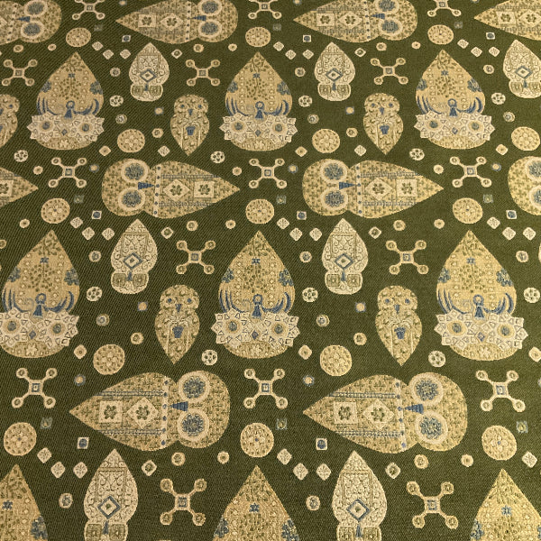Burch Ned Emerald Green Geometric Upholstery Fabric