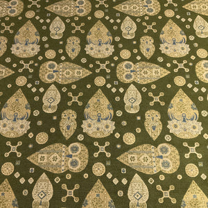Burch Ned Emerald Green Geometric Upholstery Fabric