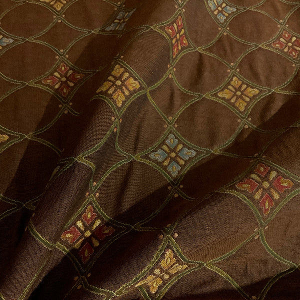 Burch Patricia Brown Geometric Upholstery Fabric