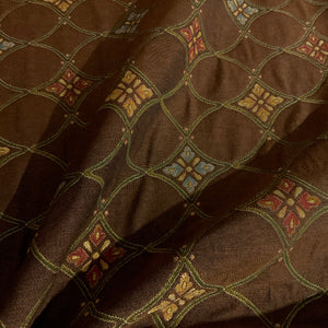 Burch Patricia Brown Geometric Upholstery Fabric