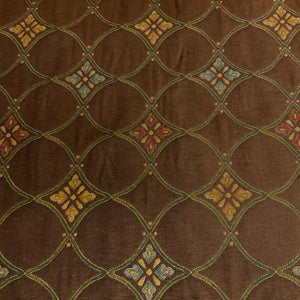 Burch Patricia Brown Geometric Upholstery Fabric