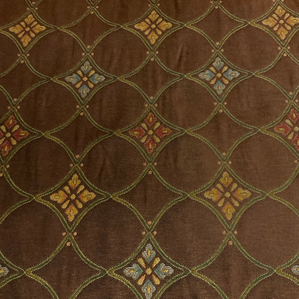 Burch Patricia Brown Geometric Upholstery Fabric