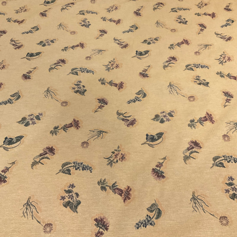 Burch Peony Khaki Floral Upholstery Fabric