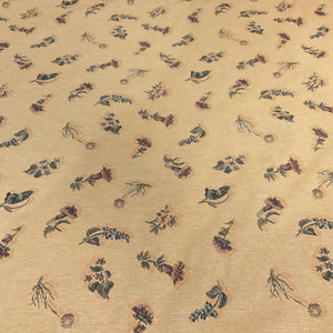Burch Peony Khaki Floral Upholstery Fabric