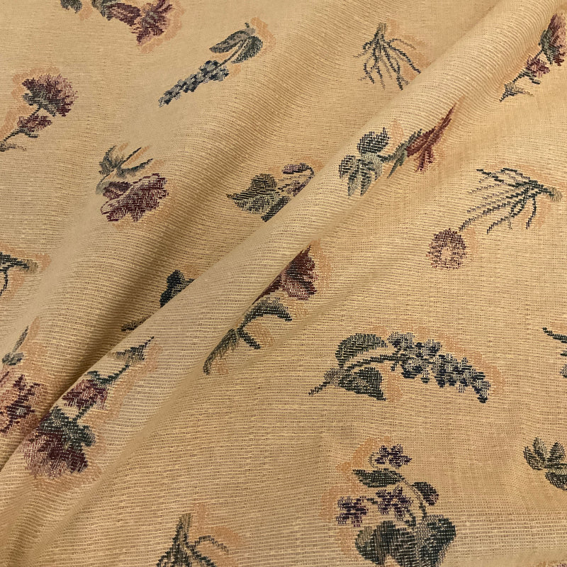 Burch Peony Khaki Floral Upholstery Fabric