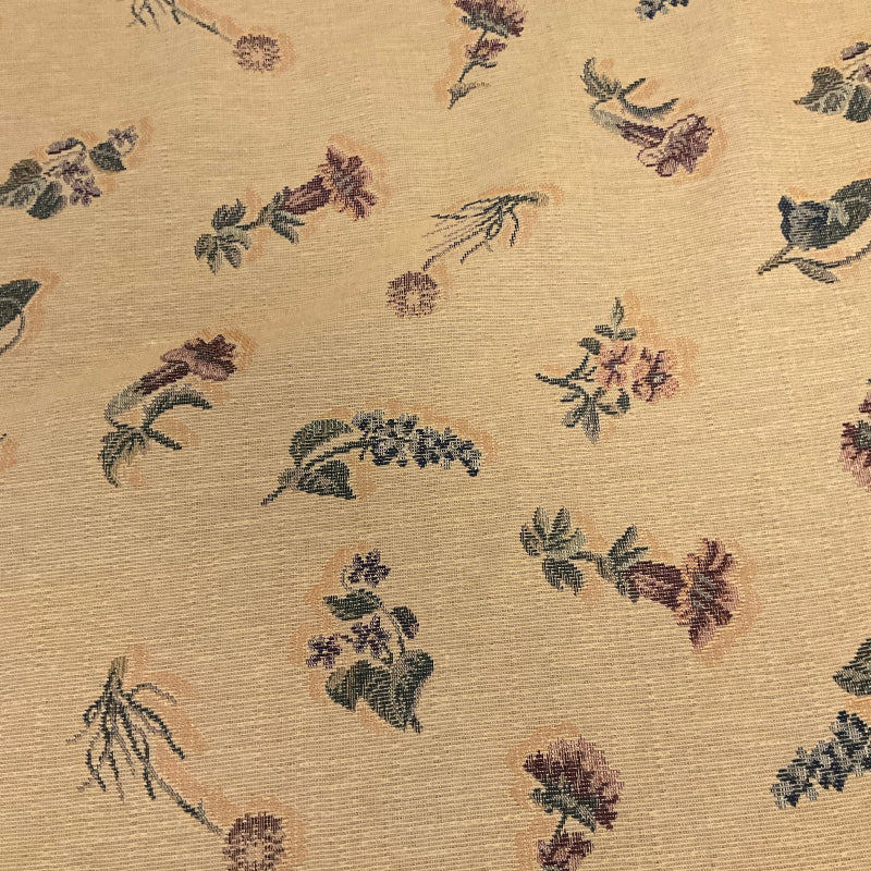 Burch Peony Khaki Floral Upholstery Fabric