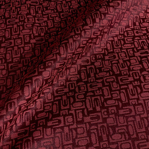 Burch Prank Dark Red Geometric Upholstery Fabric