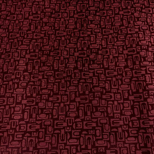 Burch Prank Dark Red Geometric Upholstery Fabric