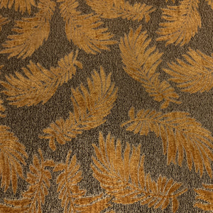 Burch Raised Chenille Gold Gray Fern Upholstery Fabric