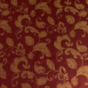 Burch Red Gold Floral Damask Upholstery Fabric