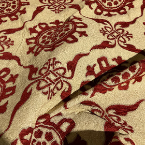 Burch Rhonda Berry Red Textured Chenille Upholstery Fabric
