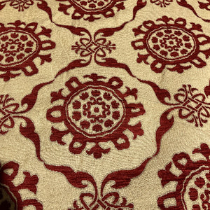 Burch Rhonda Berry Red Textured Chenille Upholstery Fabric