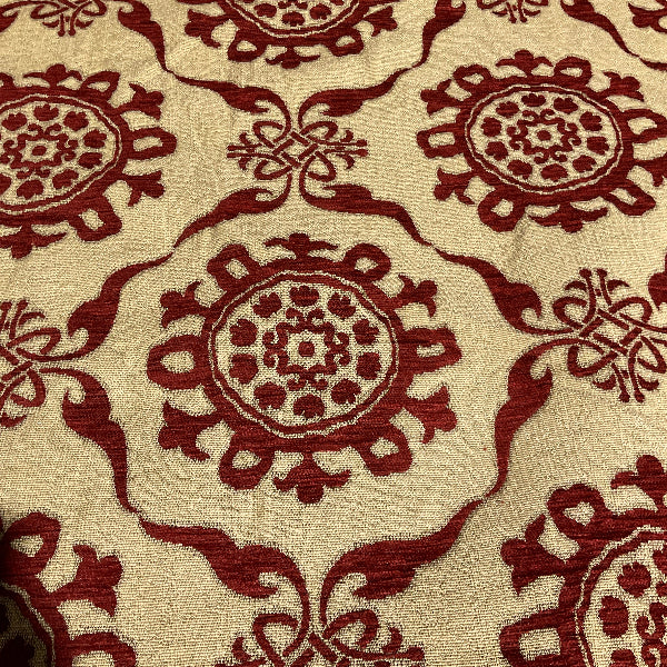 Burch Rhonda Berry Red Textured Chenille Upholstery Fabric
