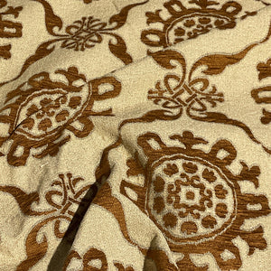 Burch Rhonda Cinnamon Brown Textured Chenille Upholstery Fabric