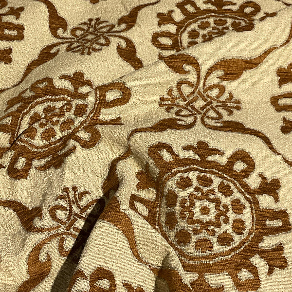 Burch Rhonda Cinnamon Brown Textured Chenille Upholstery Fabric