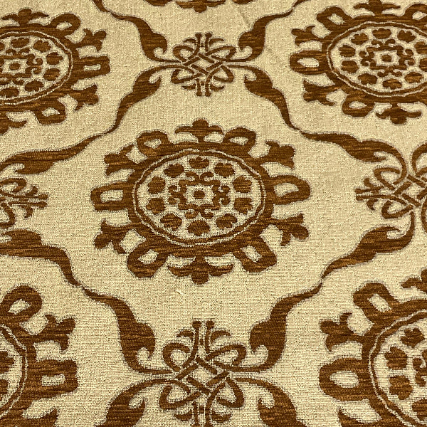 Burch Rhonda Cinnamon Brown Textured Chenille Upholstery Fabric