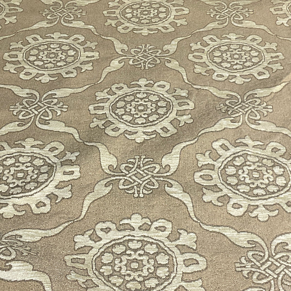 Burch Rhonda Cream Beige Textured Chenille Upholstery Fabric