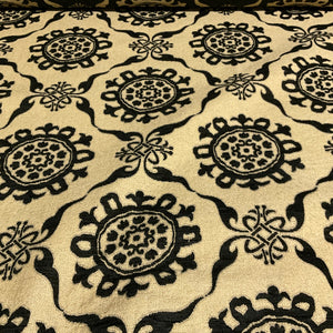 Burch Rhonda Ebony Black Textured Chenille Upholstery Fabric