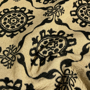 Burch Rhonda Ebony Black Textured Chenille Upholstery Fabric