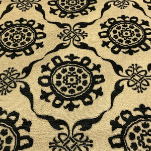 Burch Rhonda Ebony Black Textured Chenille Upholstery Fabric