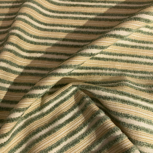 Burch Sea Green Textured Chenille Stripe Upholstery Fabric