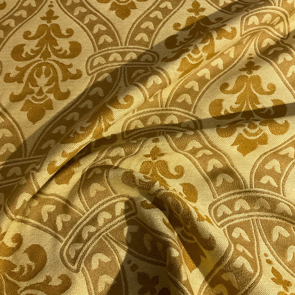 Burch Seth Golden Yellow Jacquard Upholstery Fabric