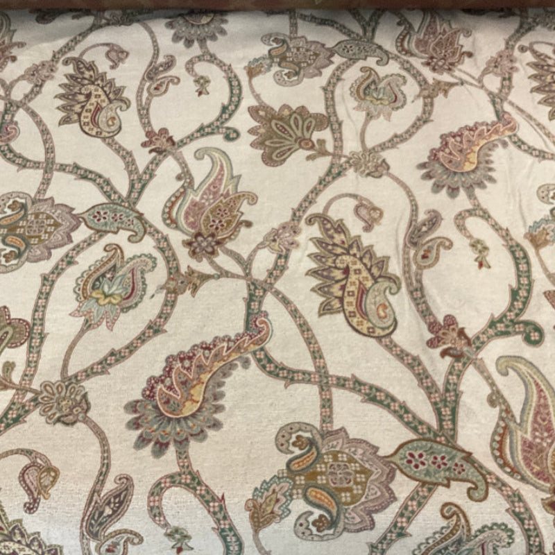Burch Sharon Cream Beige Paisley Upholstery Fabric