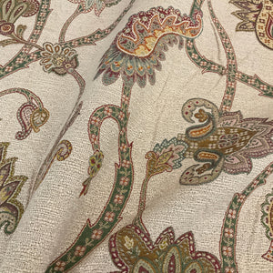 Burch Sharon Cream Beige Paisley Upholstery Fabric