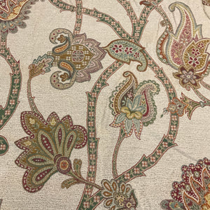 Burch Sharon Cream Beige Paisley Upholstery Fabric