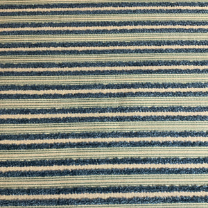Burch Sky Blue Textured Chenille Stripe Upholstery Fabric