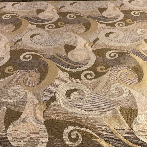 Burch Theo Linen Beige Geometric Upholstery Fabric