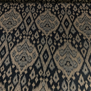 Burch Tibet Indigo Blue Ikat Upholstery Fabric