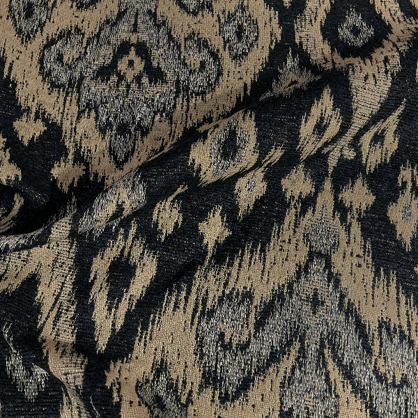 Burch Tibet Indigo Blue Ikat Upholstery Fabric