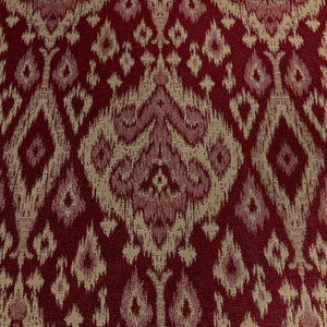 Burch Timin Cranberry Red Ikat Upholstery Fabric
