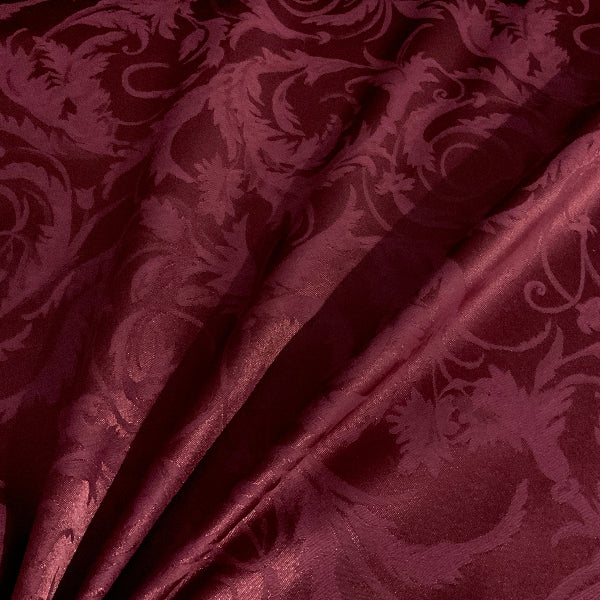 Burch Truman Cabernet Burgundy Damask Upholstery Fabric