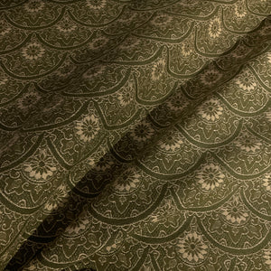 Burch Zeeland Moss Green Scallop Upholstery Fabric