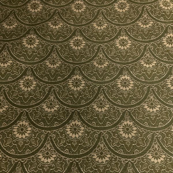 Burch Zeeland Moss Green Scallop Upholstery Fabric