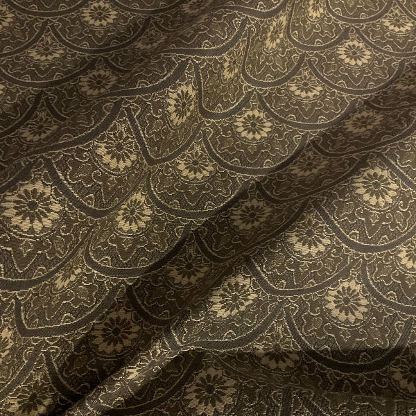 Burch Zeeland Smoke Gray Scallop Upholstery Fabricc