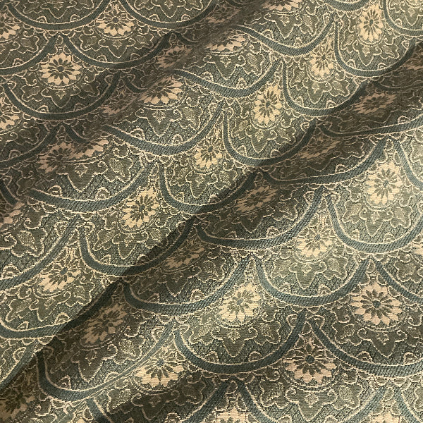 Burch Zeeland Spa Blue Scallop Upholstery Fabric