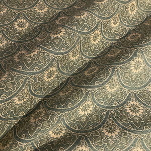 Burch Zeeland Spa Blue Scallop Upholstery Fabric