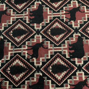 Regal Larzmont Pine Wildlife Red/Black Upholstery Fabric