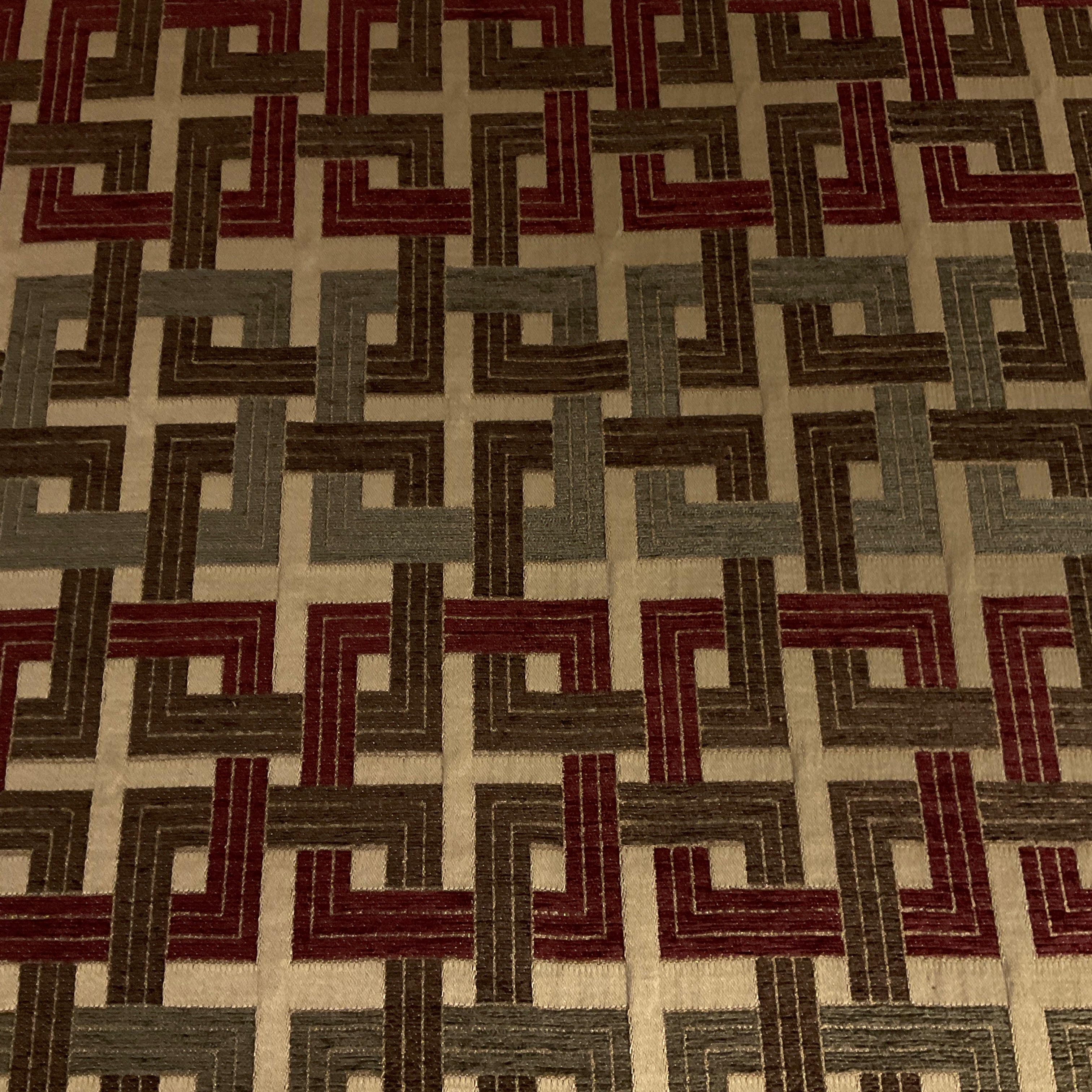 Swavelle Nexus Crimson Red Chenille Upholstery Fabric