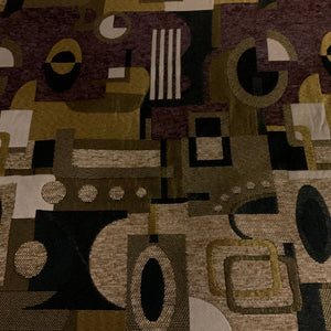 Caleb Plum Purple Chenille Geometric Upholstery Fabric