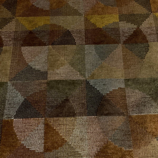 Cartwheel Mink Multi Color Geometric Chenille Upholstery Fabric