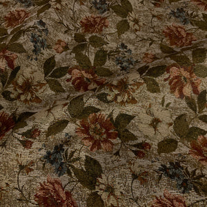 Chealsea Blossom Beige Floral Upholstery Fabric