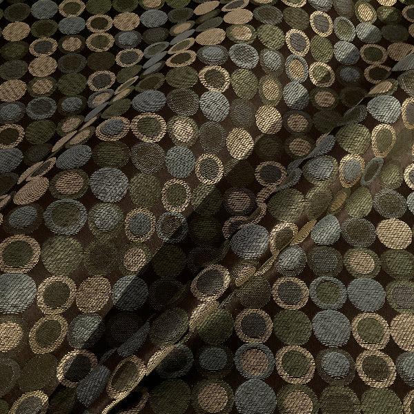 Connect Four Lagoon Brown Blue Geometric Upholstery Fabric